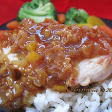Grilled Chicken With Saffron and Apricots