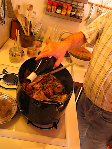 chicken with red wine