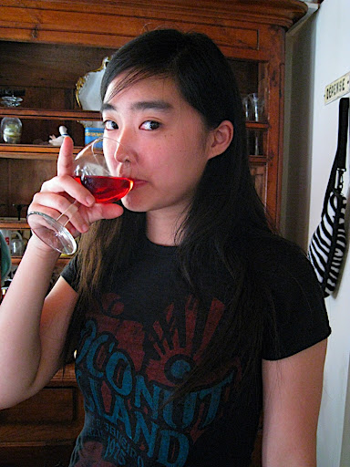 blackcurrant liquor with dry wine