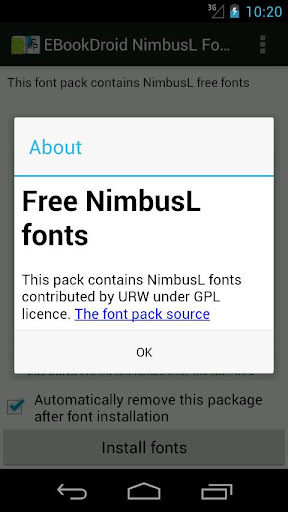 【免費生產應用App】EBookDroid NimbusL FontPack-APP點子