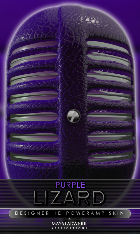 Android application Poweramp skin purple lizard screenshort