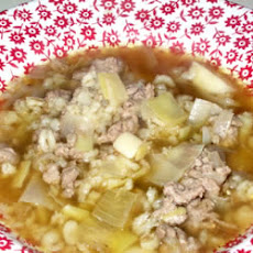 Coriander, Barley, Leek Soup