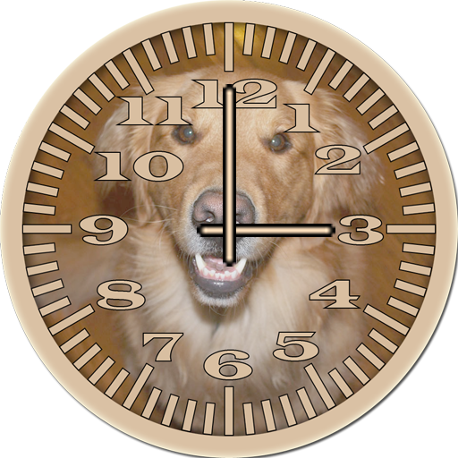 Dog 4 Retriever Analog Clock LOGO-APP點子