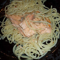 Salmon Aglio Olio Pasta