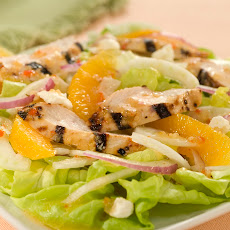 Feta, Chicken & Orange On Greens