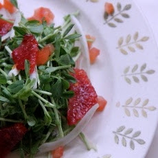 Blood Orange and Pea Sprout Salad