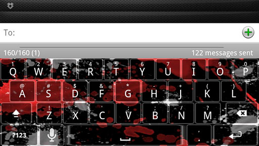 【免費個人化App】Red Splatter Keyboard Skin-APP點子