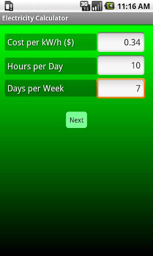 Electricity Calculator