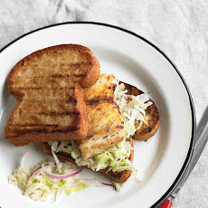 Grilled Fish Sandwich with Cabbage Slaw