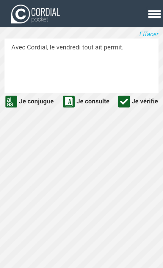 Android application French spellchecker screenshort