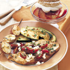 Sauteed Chicken with Tomatoes, Olives, and Feta