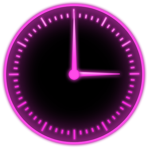 Pink Glow Clock Widget LOGO-APP點子