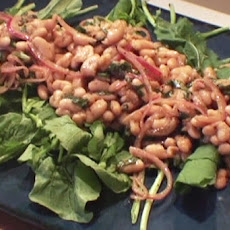Cannellini Bean, Red Onion, and Arugula Salad