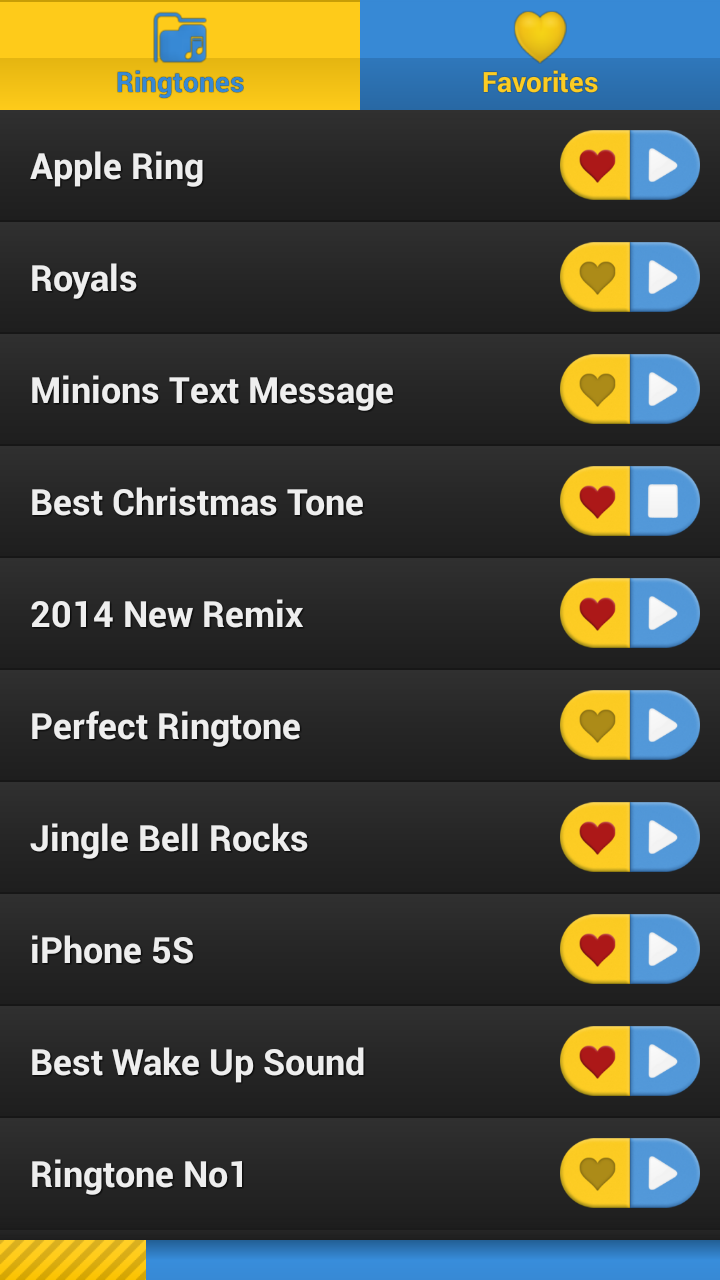 Android application Hot Ringtones Top 100 screenshort