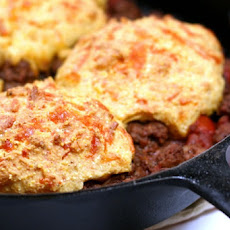 Spiced Beef Corn Bread Cobbler