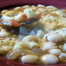 Florentine White Bean Soup with Pasta