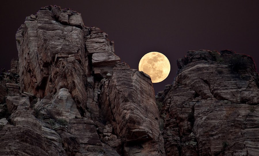 Evening Moon by Greg Harcharik - Landscapes Mountains & Hills ( . )