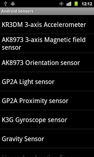 Sensors of Android