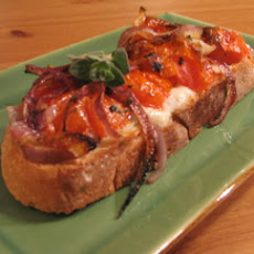 Open-Faced Sandwich with Roasted Tomatoes and Gorgonzola Dolce