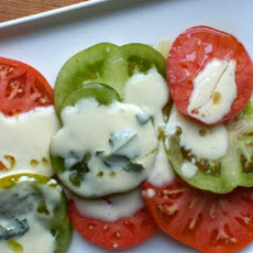 Tomato Salad with Basil Cream Dressing