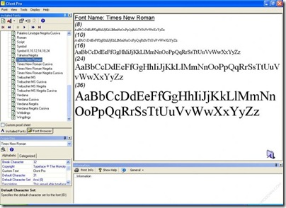 cfont pro, gestore font