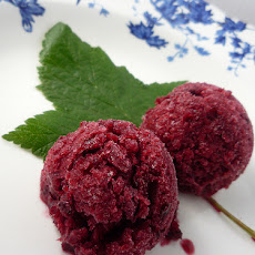 Plum Sorbet With Sloe Gin.