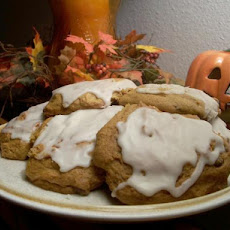 Glazed Soft Pumpkin Cookies