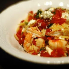 Orzo with Shrimp, Feta Cheese, and White Wine