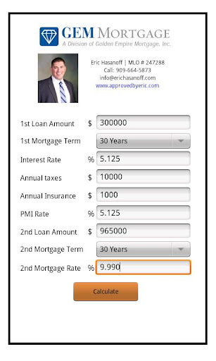 Eric Hasanoff Mortgage Calc.