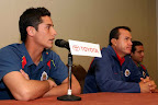 Efraín, Sergio Rodriguez y Reynoso en conferencia