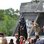 Darth Vader fighting a padawan trainee.