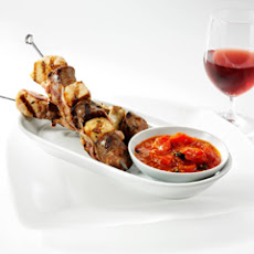 Grilled Chicken Skewers With Sausage And Pancetta