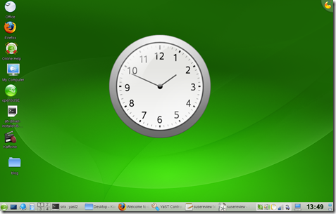 Analog clock widget