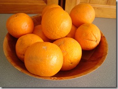 Oranges from our tree