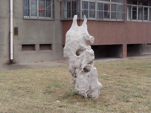 雪狼 雕塑