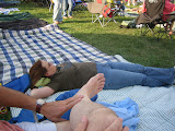 Chilling (food settling... we at A LOT) before the fireworks show