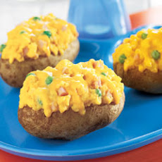 Twice-baked Cheddar Ham Potatoes
