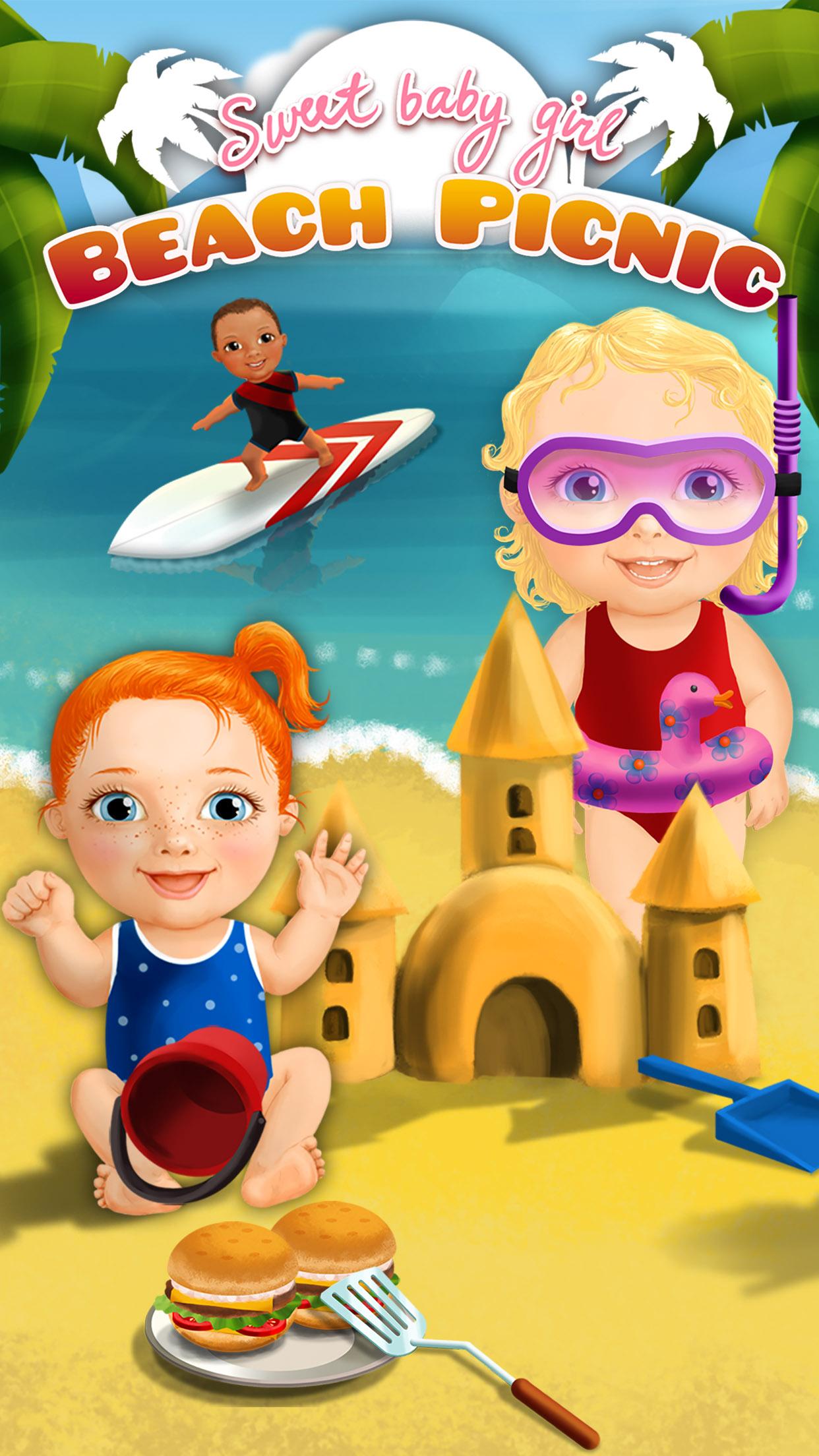 Android application Sweet Baby Girl - Beach Picnic screenshort