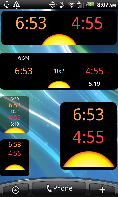 Android application Sunrise Sunset Calculator screenshort