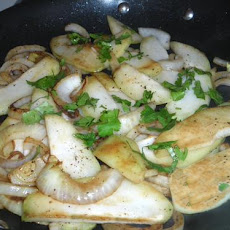Chayote and Onions
