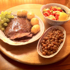 Seared and Pan-Roasted Flank Steak with Grapes