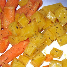 Lemon Glazed Carrots and Rutabagas