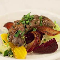 Shad Roe with Beets, Bacon, and Balsamic
