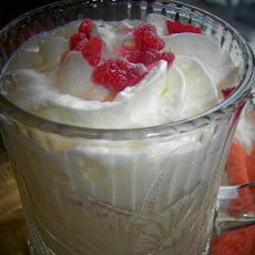 Frozen Berries With White Hot Chocolate