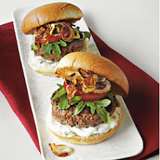 Caramelized Onion–and–Blue Cheese Mini Burgers