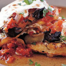 Grilled Chicken and Eggplant Stacks with Fire-Roasted Tomato Sauce