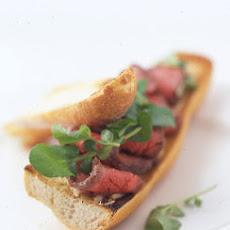 Steak Sandwiches with Horseradish Mustard Butter and Watercress