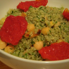 Lemon quinoa with fresh pesto