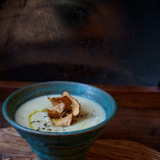 Sunchoke Soup with Crispy Chips & Rosemary