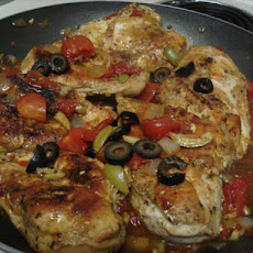 Chicken Breast With Tomato Olive Sauce